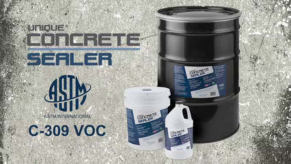 product video production example: Unique Concrete Sealer product shot